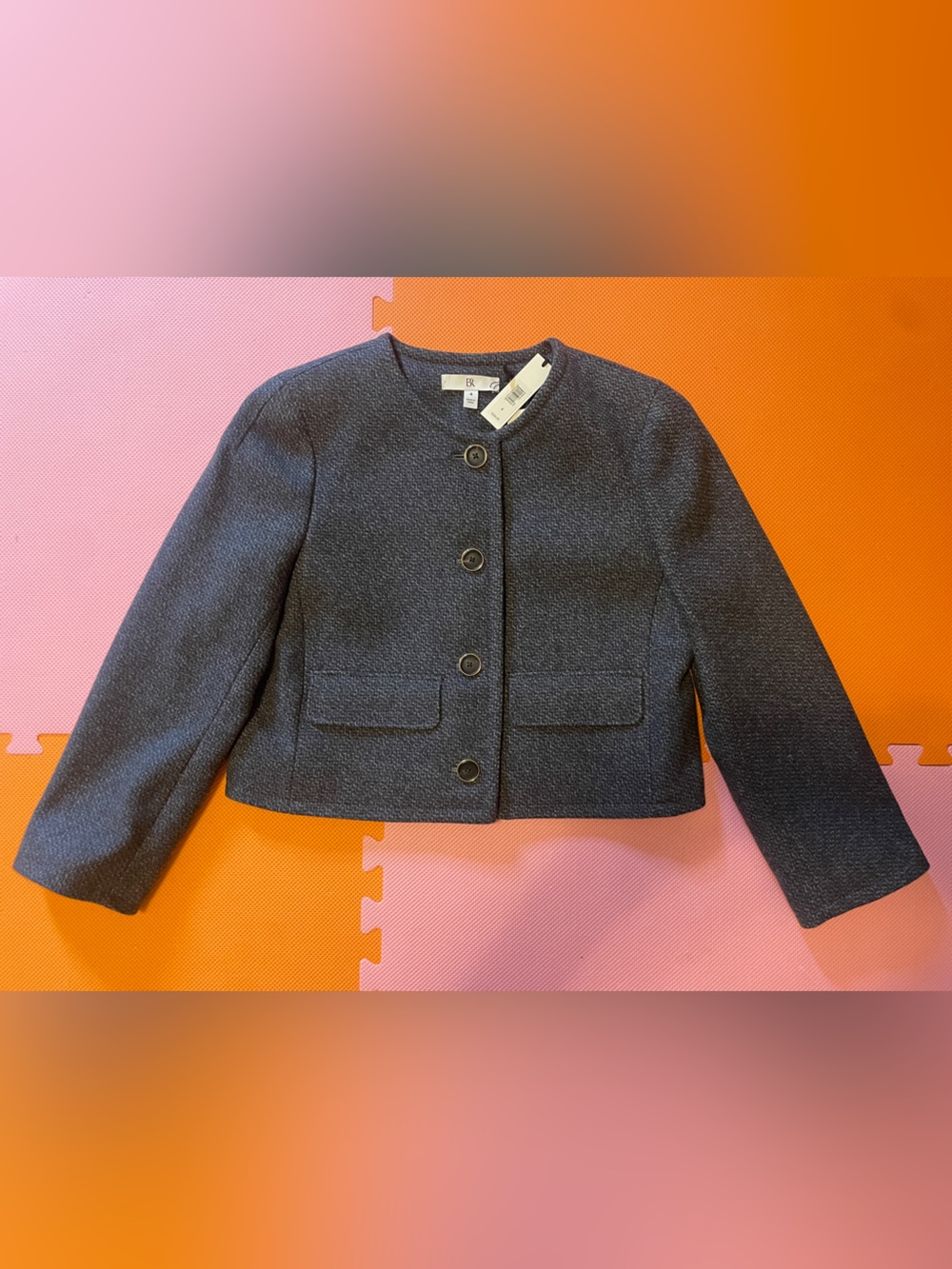 Banana Republic Wool 3/4 sleeve Button-Front Jacket